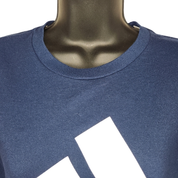 Adidas, women's Navy blue adidas tee shirt, short sleeves, round neck, Sz S/P - Picture 3 of 5